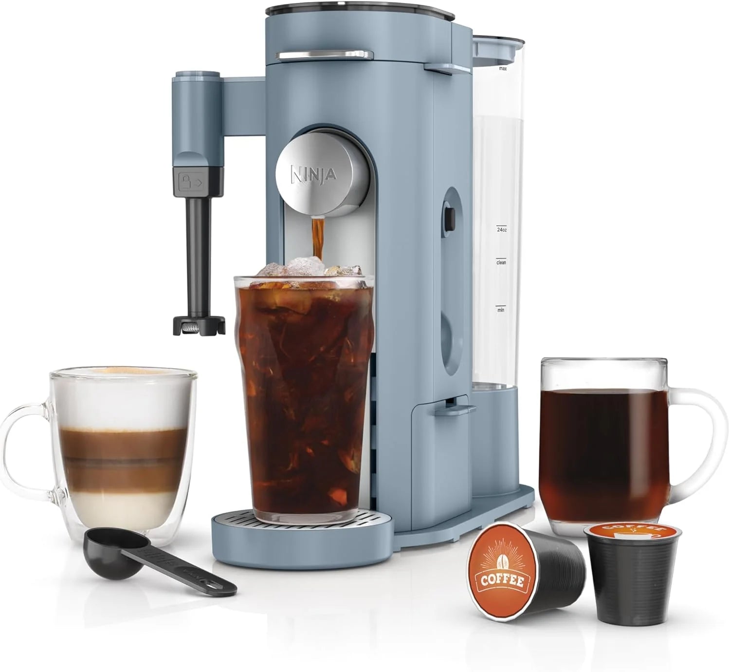 Ninja Pod & Grounds Single-Serve Coffee Maker 56-oz. Reservoir Stone PB051ST