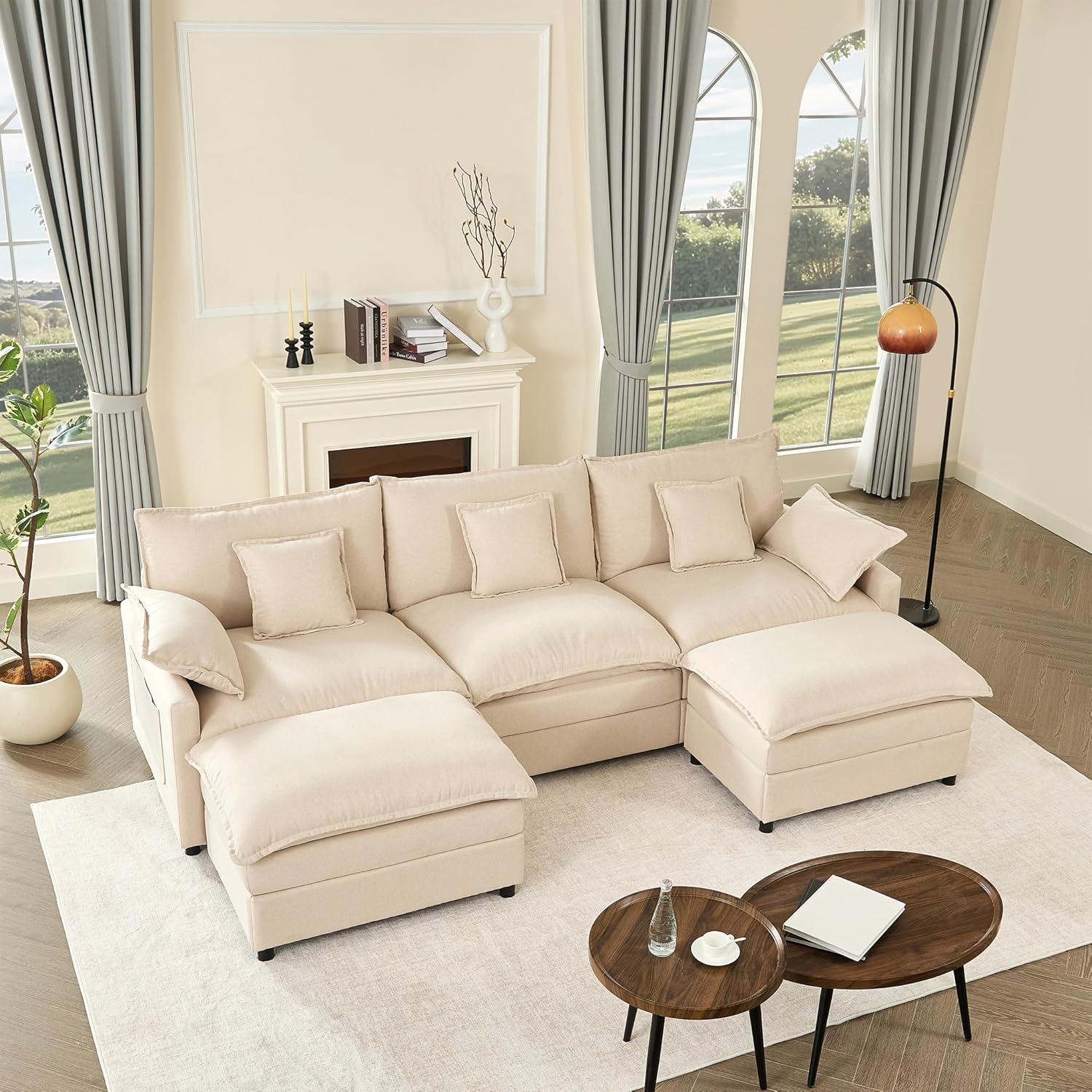 108 U-shaped sofa modular sofa Comfortable cloud sofa