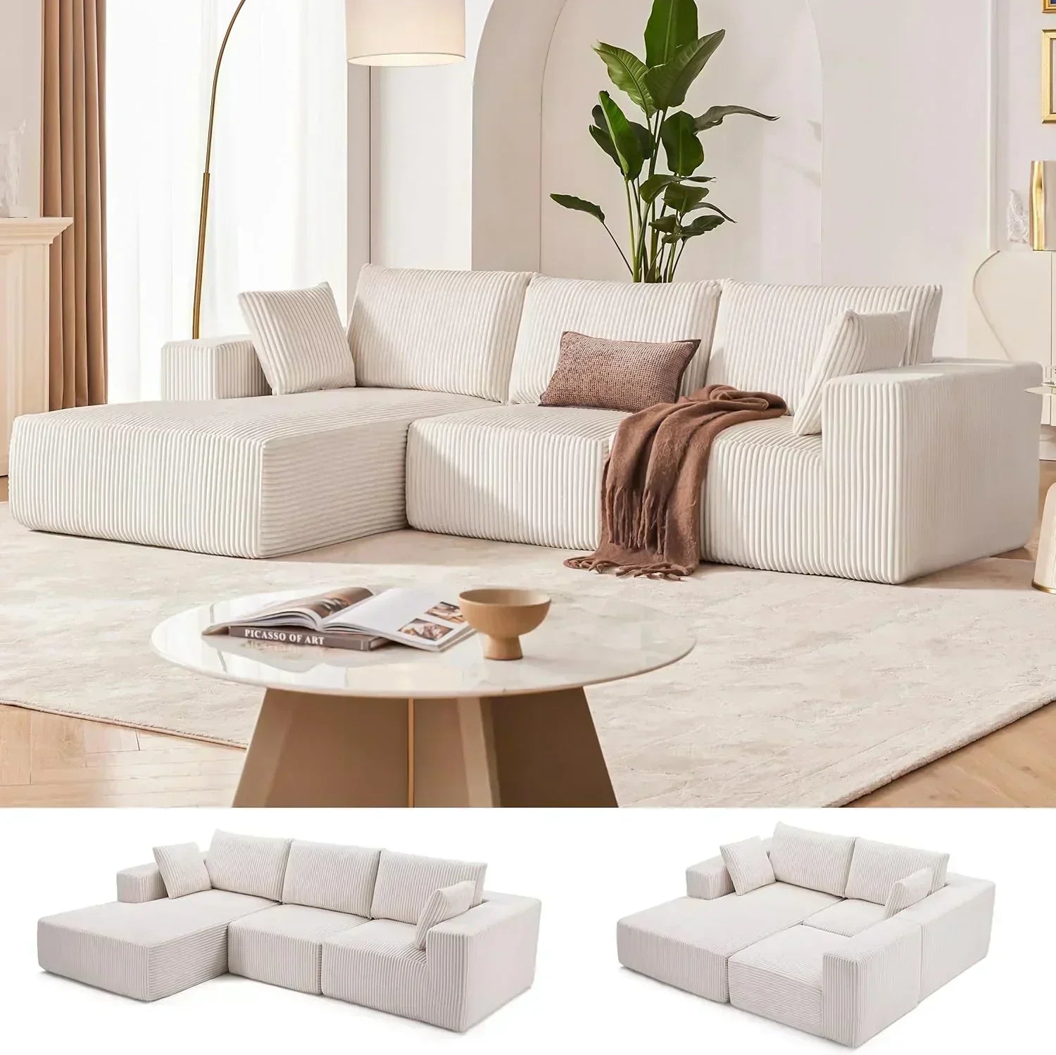 108 inch sectional sofa cloud sectional sofa with deep seat modern sectional L shaped sofa