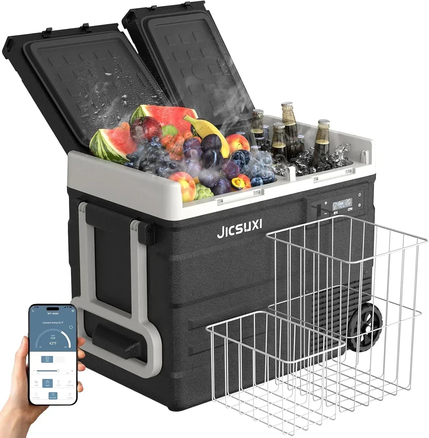 12V Car Refrigerator 17 Quart Portable Freezer 12 Car Fridge -4F~68F Compressor Electric Cooler