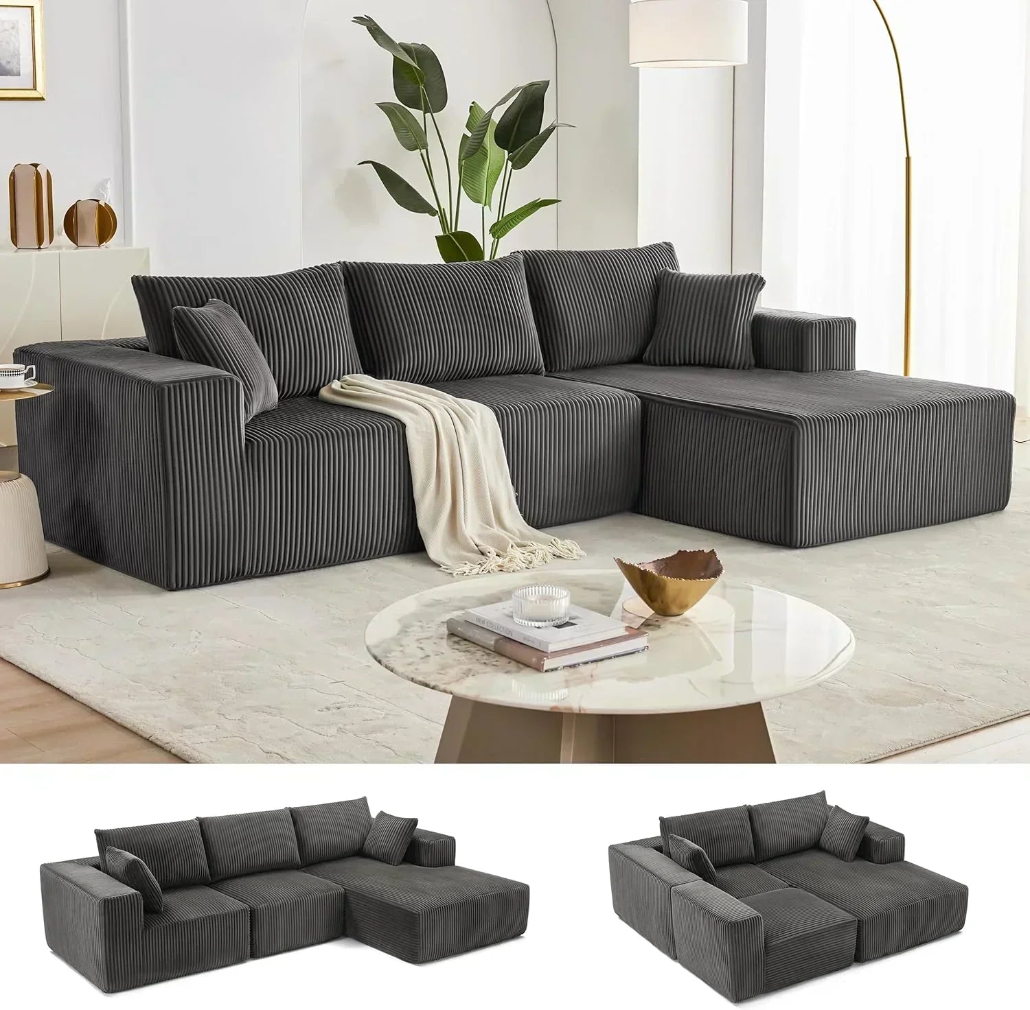 108 inch sectional sofa cloud sectional sofa with deep seat modern sectional L shaped sofa
