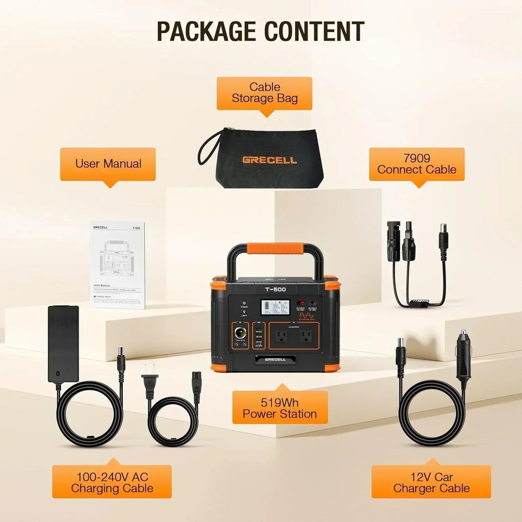 Portable Power Station 300W (Peak 600W) 230.88Wh Solar Generator 60W USB-C PD Output