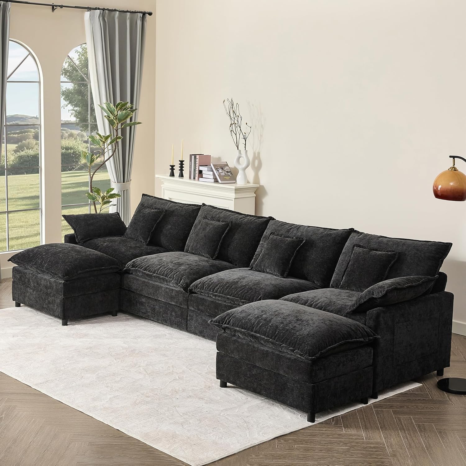 108 U-shaped sofa modular sofa Comfortable cloud sofa
